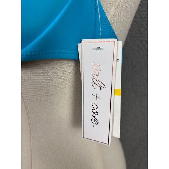 Salt + Cove Juniors' Strappy Underwire Push-up Bikini Top Blue Size Medium NWT's - Picture 6 of 8